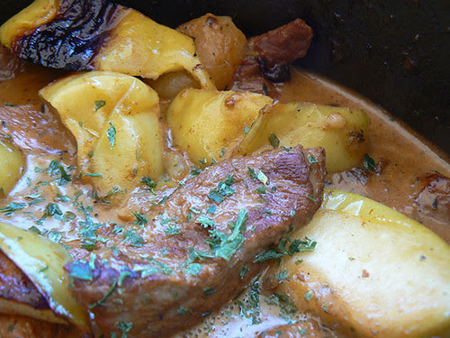 porc et pomme