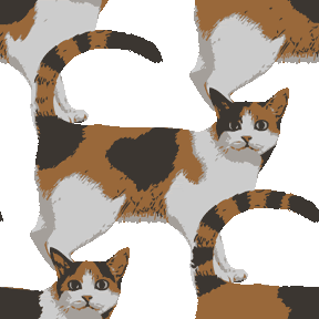 りあるたっちミケネコ No 370 リアル三毛猫の壁紙用イラスト 条件付フリー素材集 スマホなど携帯電話対応