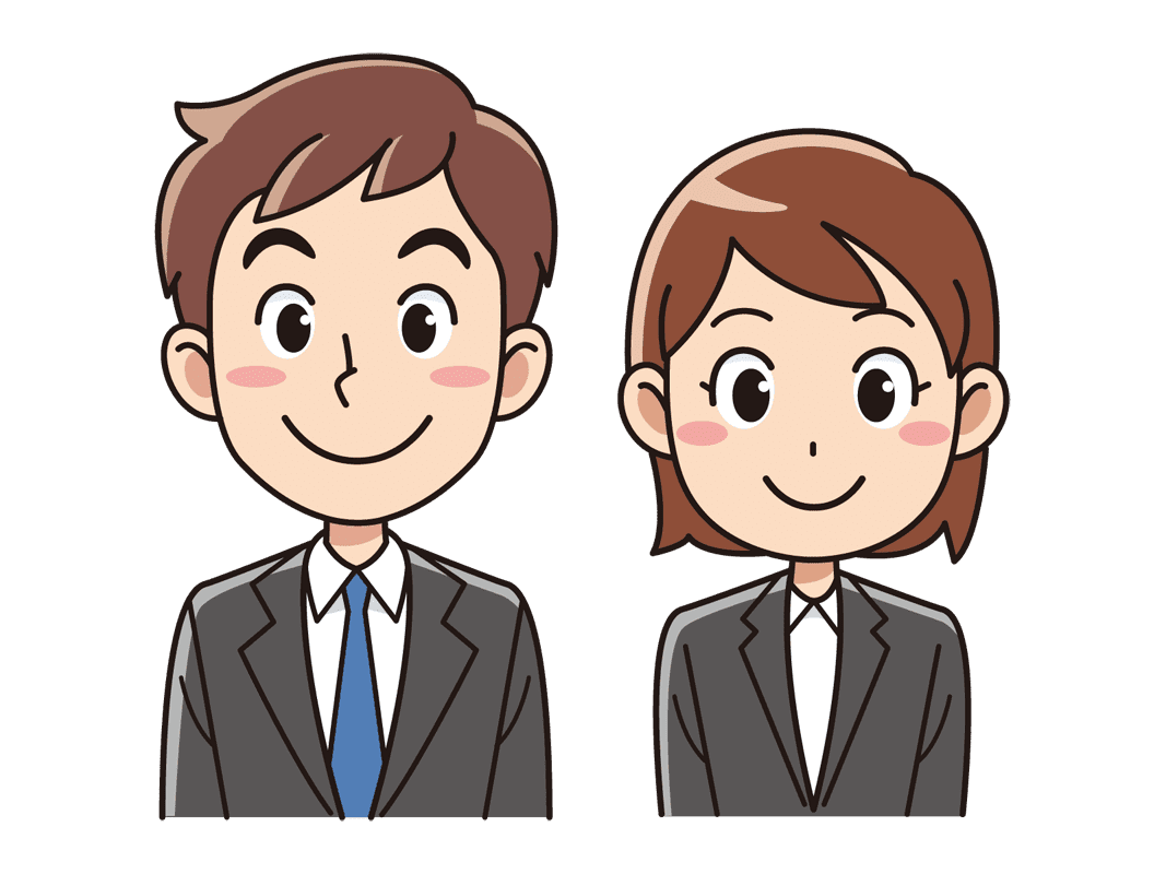 リクルートスーツを着た男女 無料イラスト素材 イラスト素材図鑑