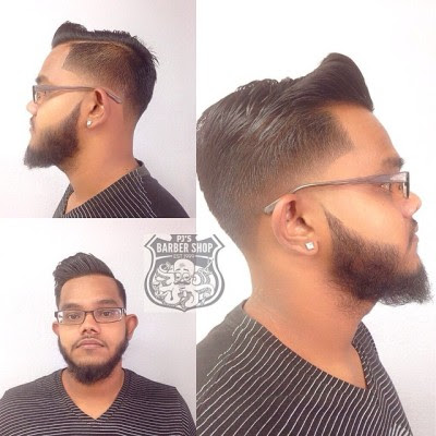 Comb Over Fade with Beard Comb Over Fade with Beard