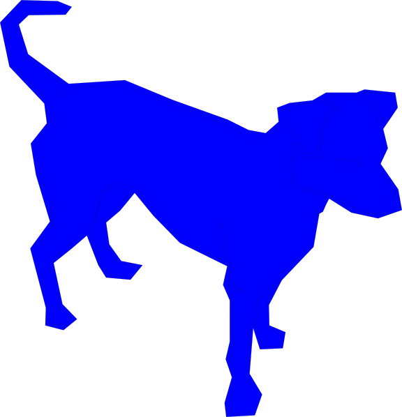 dog blue hi