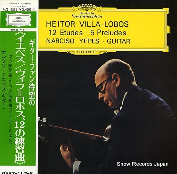 YEPES, NARCISO heitor villa-lobos 12etudes, 5preludes