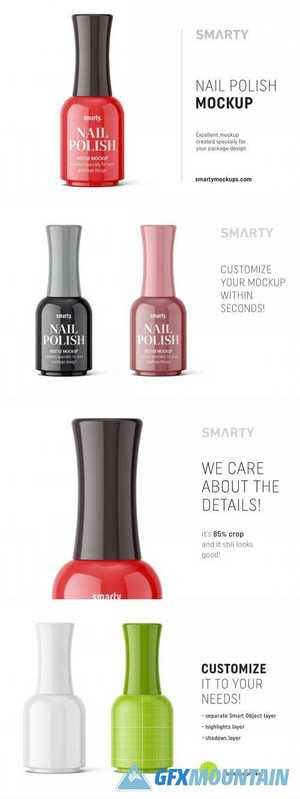 Download Nail Polish Bottle Mockup 4854018 Free Download Graphics Fonts Vectors Print Templates Gfxmountain Com