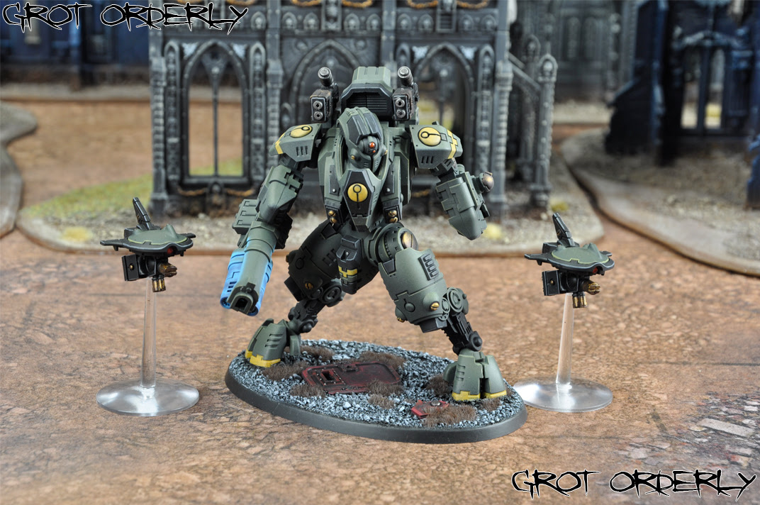 grot, orderly, warhammer, 40k, tau, painted