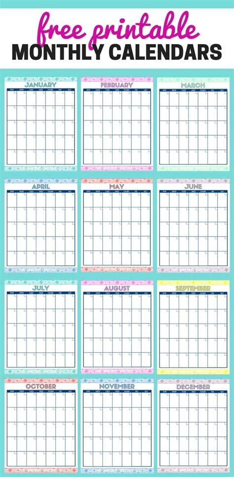  free printable monthly schedule template two cute designs these free