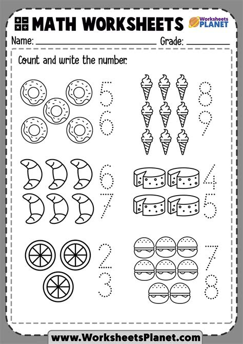  counting worksheet for preschool