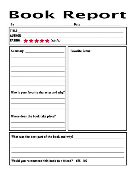 Webinspire a love of reading in your kids with book reports that are fun, simple, and creative! book report template high school
