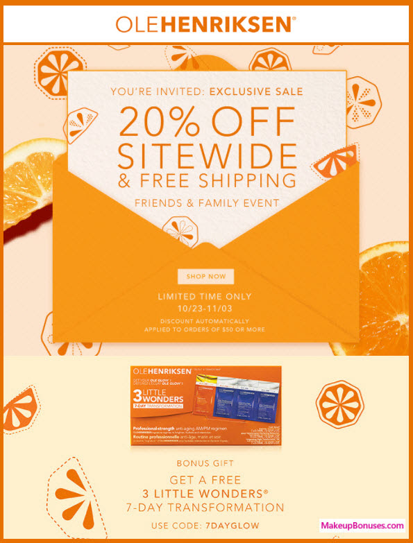 OLE HENRIKSEN Friends & Family - Makeup Bonuses