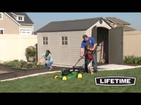 Lifetime 8x12.5 Plastic Storage Shed 6402 - YouTube