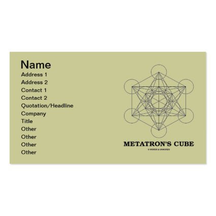 Metatron's Cube (Sacred Geometry) Business Card