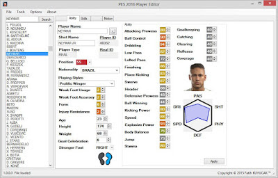 PES 2016 Player Editor