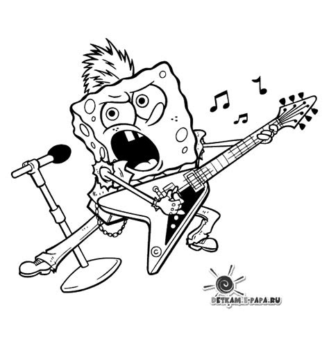 ausmalbilder fuer kinder spongebob schwammkopf