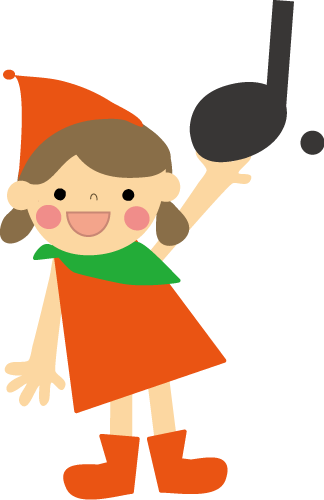 音符と子どものイラスト 無料イラスト フリー素材2