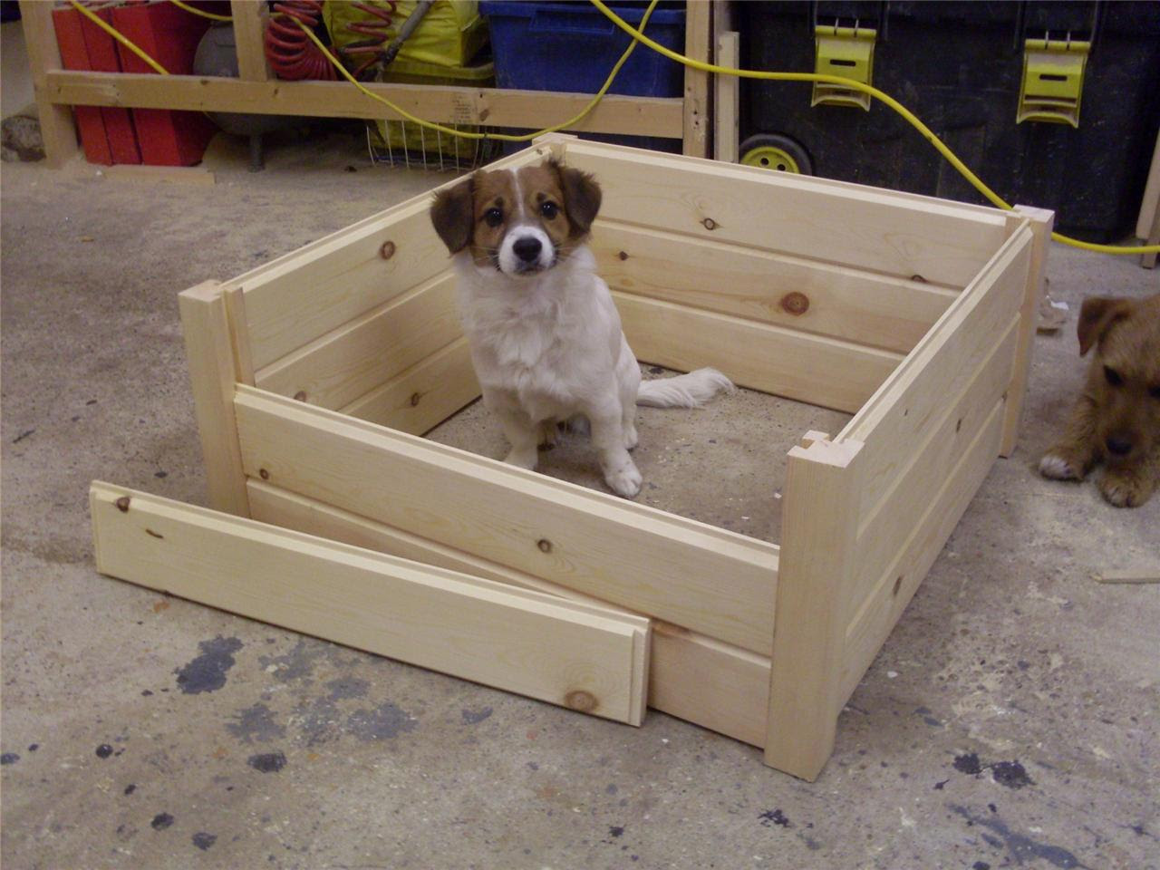 WOODEN DOG PUPPY WHELPING BOX BED VERY HIGH QUALITY 3 ...