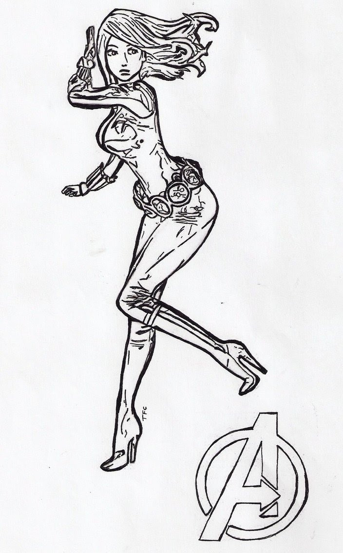 Download Black Widow Drawing at GetDrawings | Free download