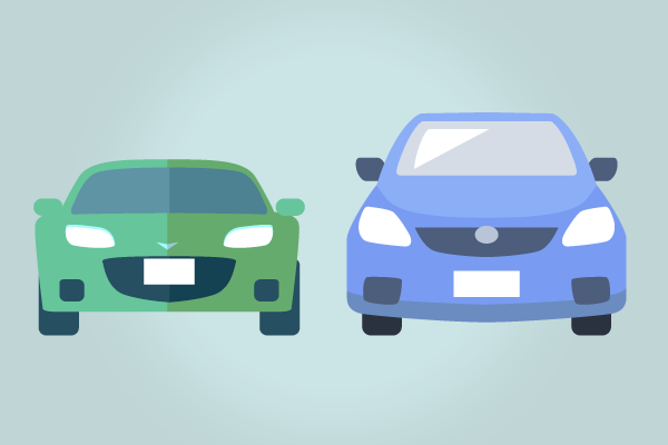 正面から見た車のアタッチメント 街 建物系イラスト専門サイト Town Illust