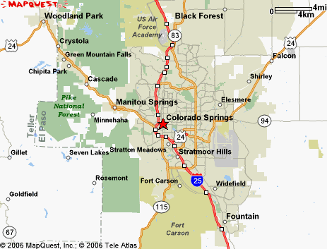 Ft Carson Colorado Map Fort Carson Area Map. Local information in the Colorado Springs 