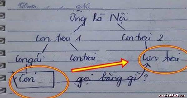Theo “sơ đồ vai vế” thì cháu ngoại của người con trai thứ nhất sẽ gọi con trai của người con trai thứ 2 là chú hay cậu! Vẽ hẳn sơ đồ rồi có ai còn không hiểu nữa không?