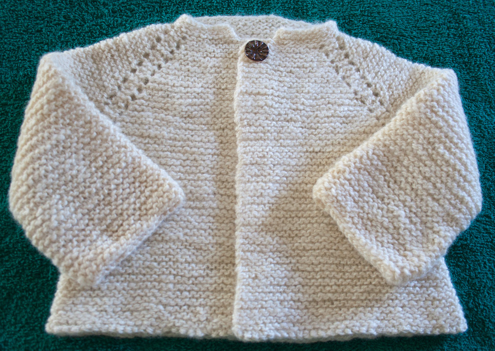 Top Down Garter Stitch Baby Jacket Pattern Download