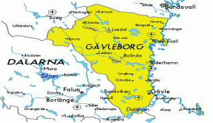 Karta - Gävleborgs län (Gävleborgs Län) - MAPNALL.COM