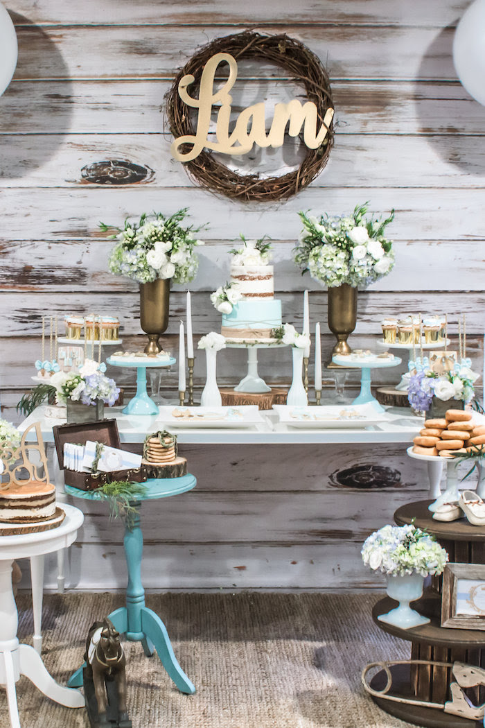 Kara s Party Ideas Blue Rustic Chic Baby Shower Kara s Kara s Party Ideas Blue Rustic Chic Baby Shower Kara s