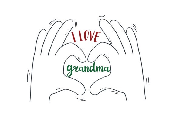Download 284 Grandma Love Svg SVG PNG EPS DXF File for Cricut, Silhouette and Other Machine