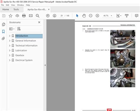 eBook 2006 Aprilia Sxv Rxv 450 550 Workshop Manual