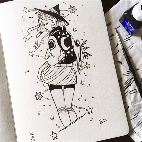 drawn witchcraft day pencil   color drawn