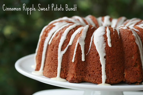 Cinnamon Ripple Sweet Potato Bundt - I Like Big Bundts