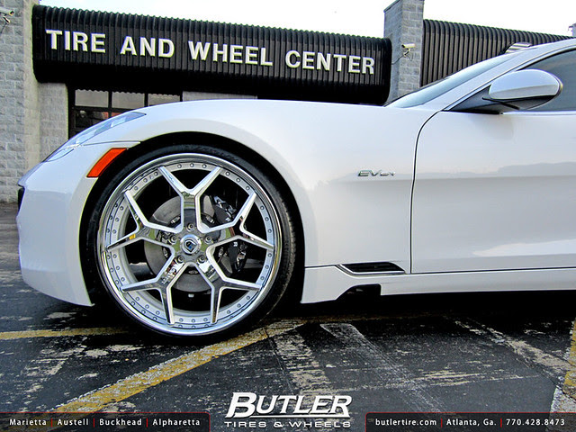 Fisker Karma with 24in Asanti AF164 Wheels