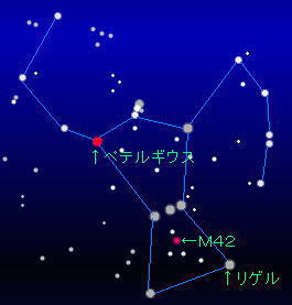四季の星座 二月の星空 オリオン座
