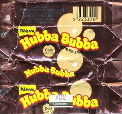 Cola Hubba Bubba gum wrapper
