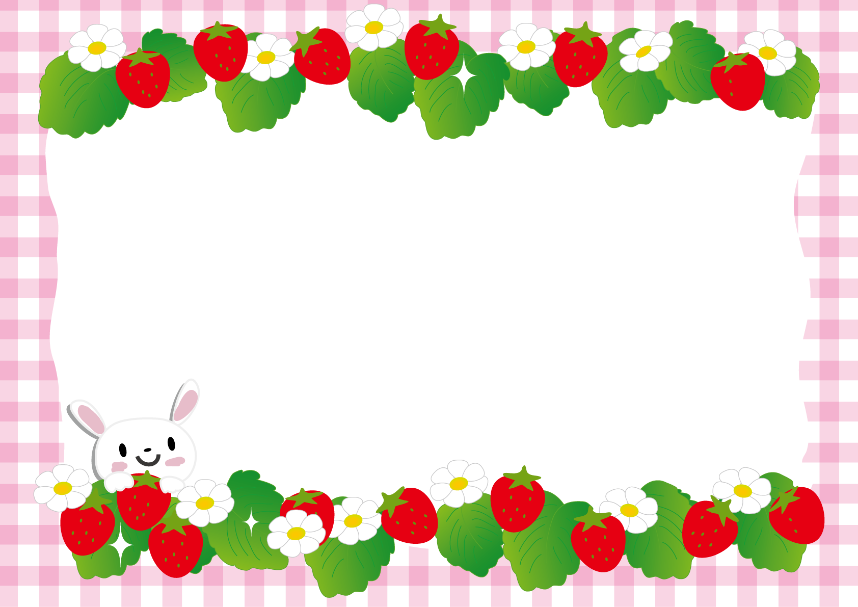 枠 イラスト飾り枠 苺 無料イラスト素材