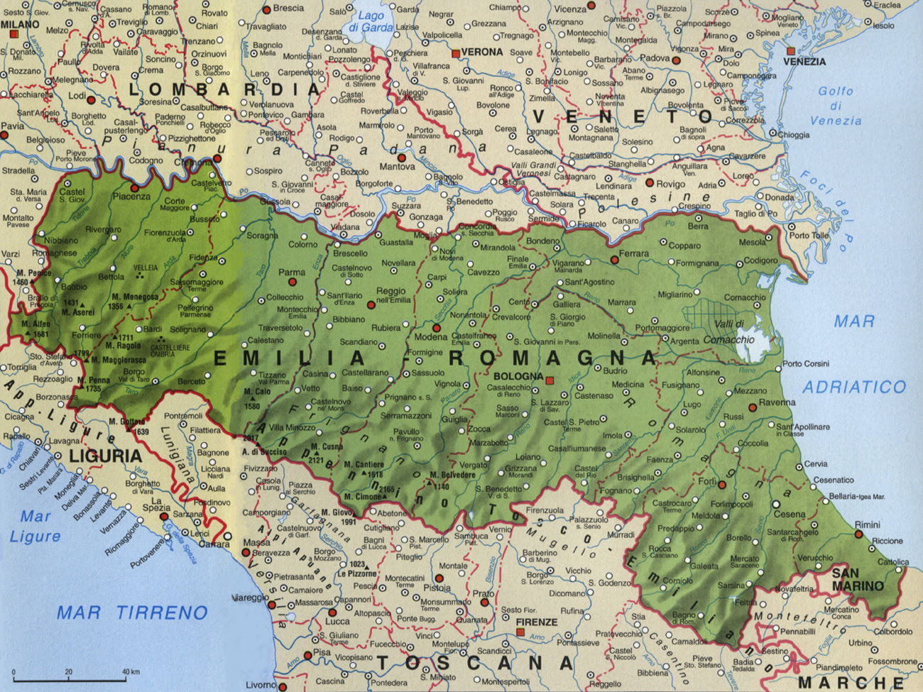 Geografia Italia Territorio Storia Economia dell'Emilia ...