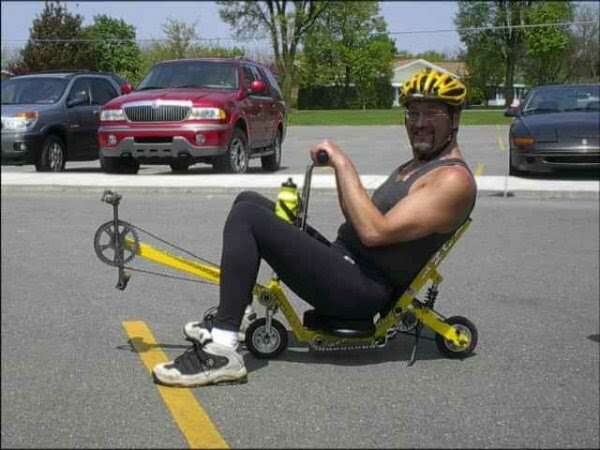 Shortened form of recumbent