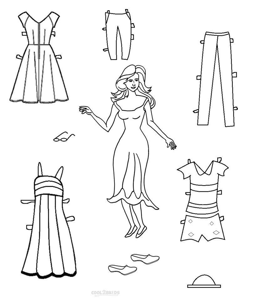 Download Free Printable Paper Doll Templates | Cool2bKids