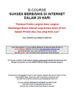 Ebook E Course Belajar Bisnis Internet Minggu Ke 4
