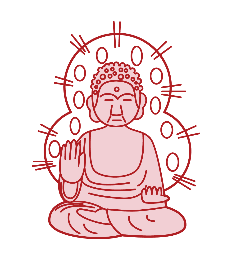 奈良の大仏のイラスト フリーイラスト素材 Kukukeke ククケケ