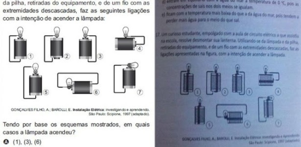 A questão 74 do Enem 2011 foi uma das que vazou; veja as outras