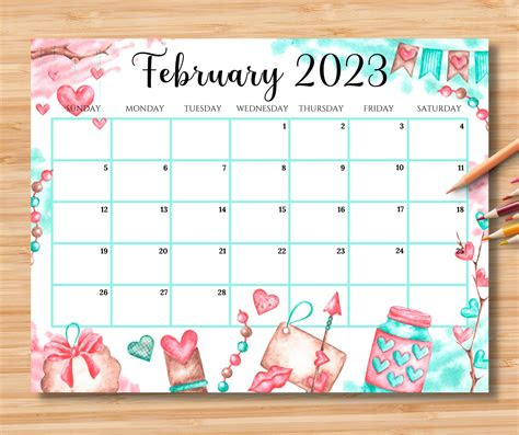 Each year, millions of new calendars are sold to help people keep track of the passing days. editable february 2023 calendar cute valentine planner 2023 etsy