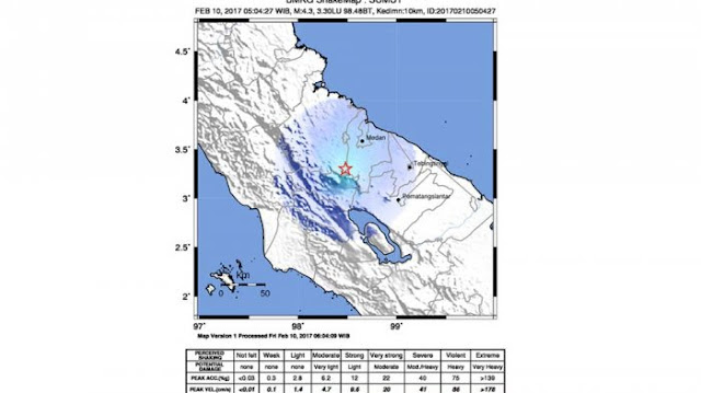 Breaking News: Gempa Bumi 'Goyang' Kota Medan Hari Ini Berkekuatan 4,2 pada SR http://ift.tt/20kt43r - Berita Gempa Bumi Medan Terkini Terbaru Hari Ini - Gempa kembali mengguncang Kota Medan, Sabtu (11/2/2017).   #Gempa.. gempa. Ayo keluar," katas eorang karyawan yang sedang bekerja menyusun pengarsipan. sembari bergegas keluar ruangan. Sejumlah karyawan juga turut  berhamburan keluar.