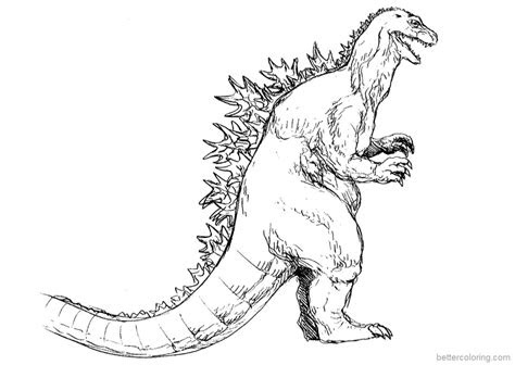  godzilla coloring pages free printable coloring pages