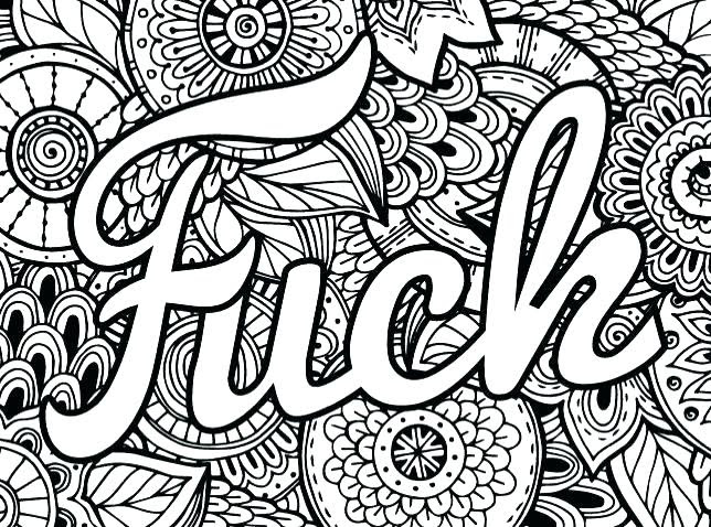 100 Coloring Pages For Adults Swear Words