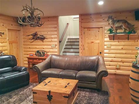 rustic man cave build   log cabin man cave