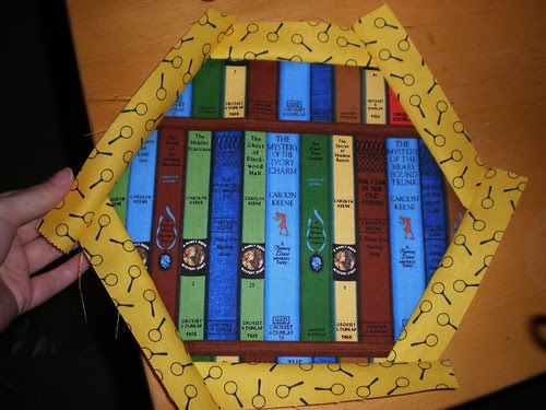 Nancy Drew patchwork Framed Hexagon