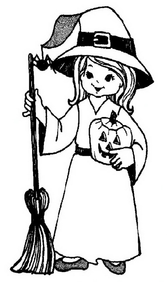 Coloring Pages Halloween Cat : Tiny Witch and Cat Coloring Page Printable Whimsical Fun / Halloween cat coloring pages free printable