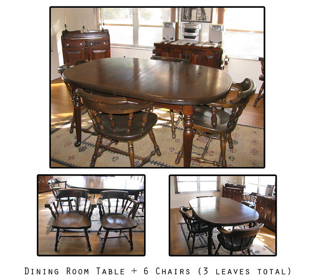 Ethan Allen: Dining Room Table + 6 Chairs + 3 Leaves | Flickr ...