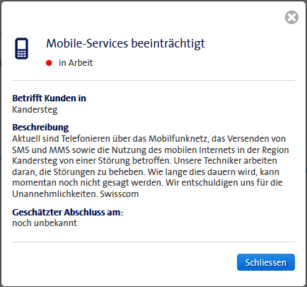 Swisscom Störung / Nachste Storung Bei Der Swisscom Top ...