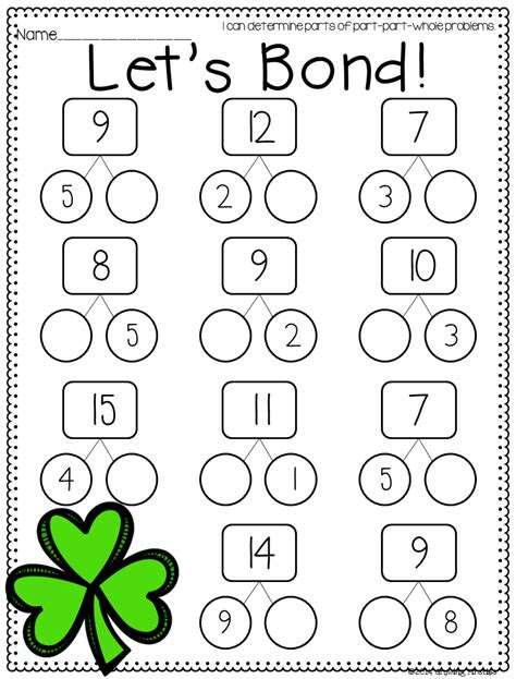 Next, students graduate to working within the addition word problem types taught in kindergarten: part part whole and march printables kids math worksheets learning