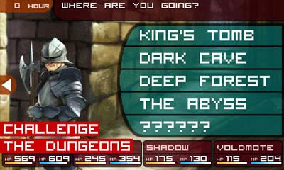 Screenshots of the Serious Dungeon for Android tablet, phone.